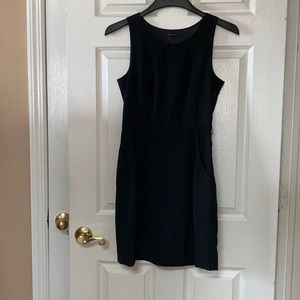 THEORY Black Wool Sheath Classic Dress